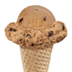 Scoop of Daily Grind Ice Cream in a cone