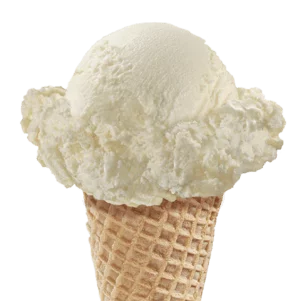 French Vanilla Ice Cream in a cone