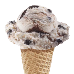 Mackinac Island Fudge Ice Cream in a cone