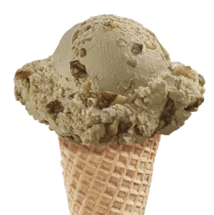 Maple Nut Ice Cream in a cone