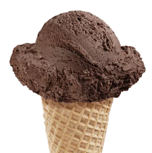 Midnight Dark Chocolate Ice Cream in a cone