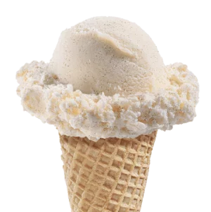 Natural Vanilla Ice Cream in a cone