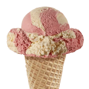 Raspberry Twister Ice Cream in a cone