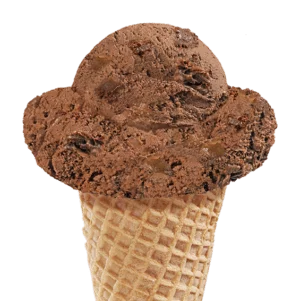 Scoop of Big Muddy Ice Cream in a Cone